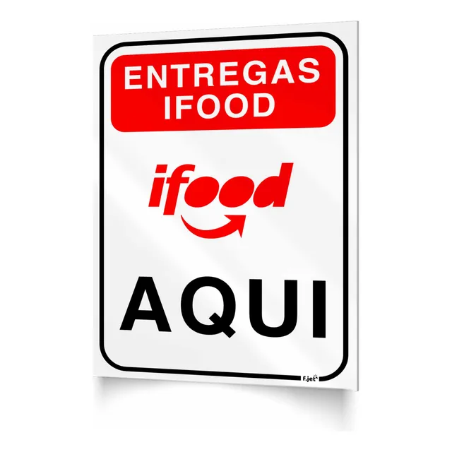 Placa Sinalização Entregas Ifood Aqui Condomínio Ps1mm
