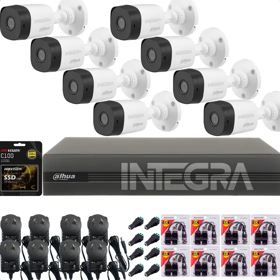 Kit Seguridad Cctv Dvr 16ch+ 8 Camara 2mp 1080p Hd 240 Dahua