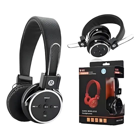 Fone De Ouvido Bluetooth Recarregável S/fio Aux P2 Sd Fm B05