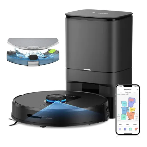 360 S8 Plus robot aspiradora inteligente aspira y trapea color negro