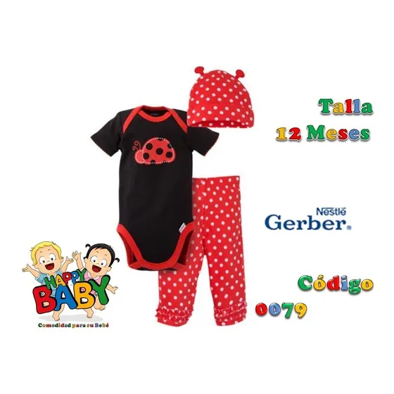 Ropa De Bebe Conjunto 3 Piezas Marca Gerber