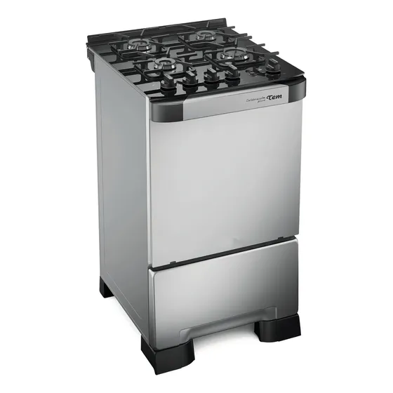 Cocina Tem Celebración Glass 4H color plata con puerta ciega