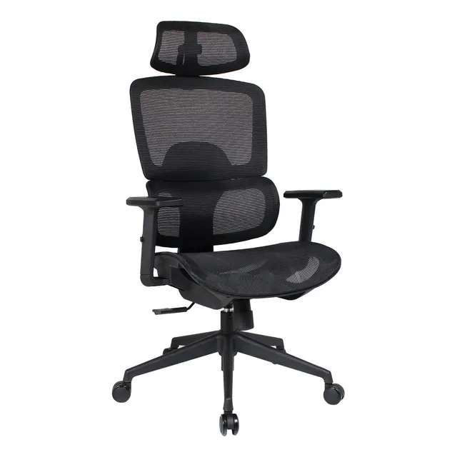 Silla Oficina Ergonómic Lumbar Malla Silla Gamer Ahot77 Ngo Color Negro Material Del Tapizado Malla Sintética