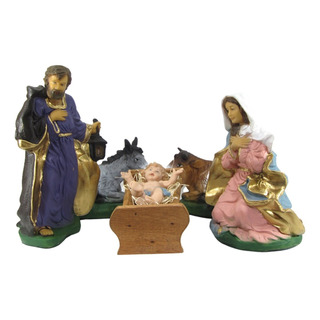 Pesebre 5 Piezas Navidad Navideño Niño Jesus Reyes 30cm Pesebre 5 Piezas Navidad Navideño Niño Jesus Reyes 30cm
