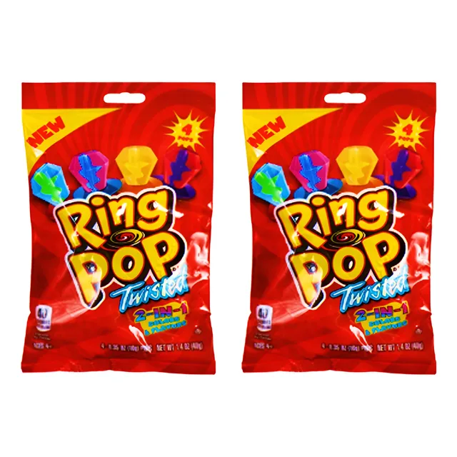 Anillos Dulces Ring Pop Twisted 2 En 1 X8 Unds