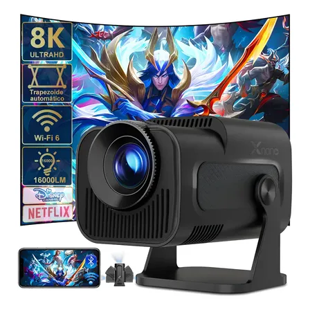 Projetor Profissional 8k Wifi Android 11bt 16000lm Full Hd Preto 127/220v