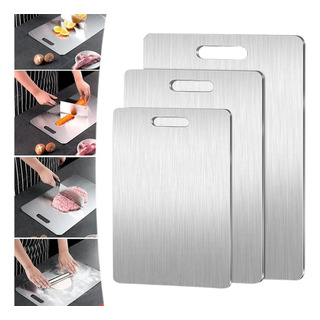 3pzs Tablas De Picar Alimento De Cocina Acero Inoxidable 3pzs Tablas De Picar Alimento De Cocina Acero Inoxidable