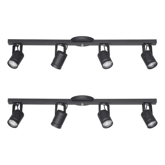 Pack X2 Spot Aplique Barral Slim Para 4 Luces Dicro Gu10 