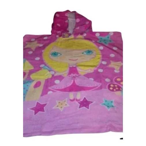 Toalla  Con Capucha Poncho Niña Niño  Piscina Playa
