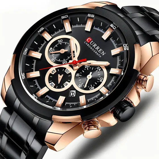 Reloj Curren Tendencia 8361-3 Caballero Color de la correa Negro