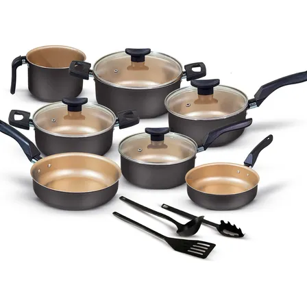 🍳 PRATICIDADE NA COZINHA

*Conjunto Panelas Antiaderente 10 Peças Teflon Várias Cores*
~R$ 214,90~ → *R$ 189,90*
💥 *11% OFF*

✅ Revestimento antiaderente que facilita a limpeza
✅ Kit completo para todas as receitas do dia a dia
✅ Cores variadas que deixam
