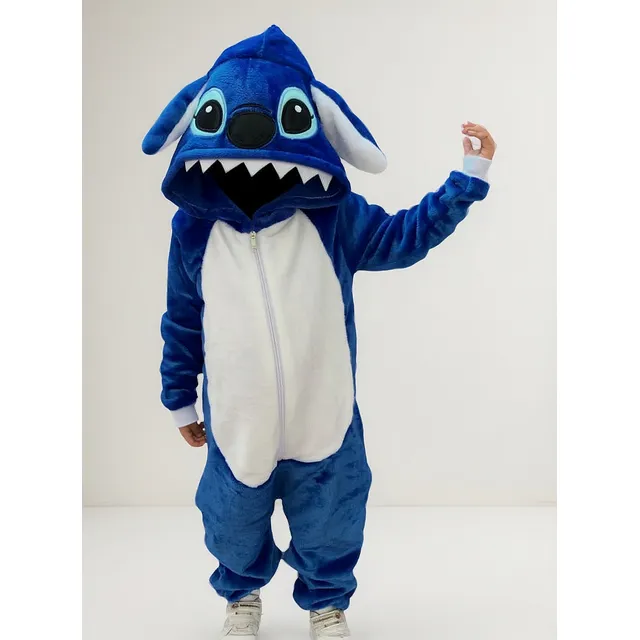 Pijama Térmica Enterizo Tela Peluche Stich Adultos