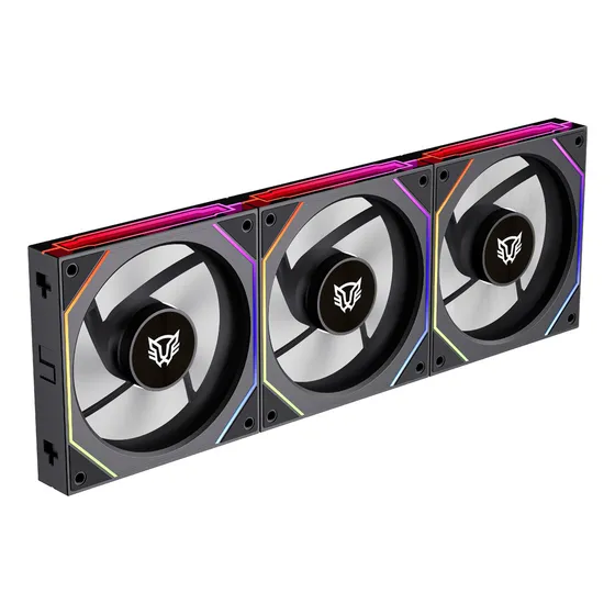 Kit 3 Ventiladores Magenticos Para Pc Eolox Link Exl95 Led Negro