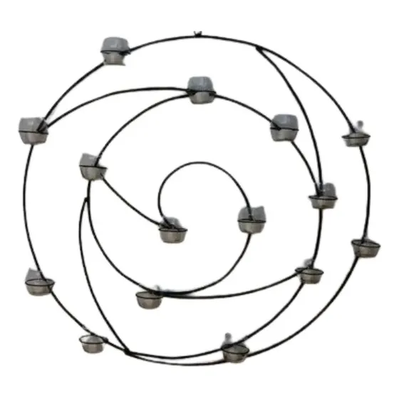 Candelabro Espiral Artesanal De Pared Con 15 Velas