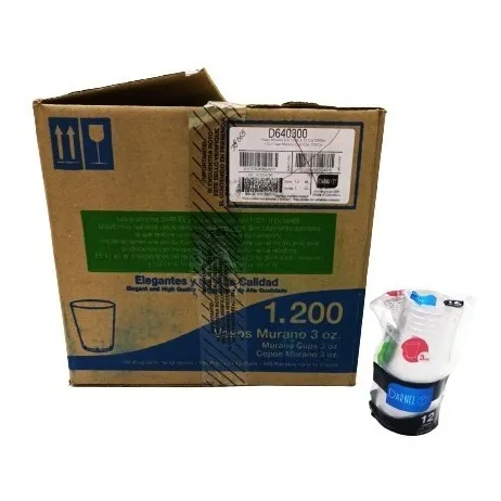 Caja 300 Vasos Murano 3oz Cristal Darnel 3919 21.57 Xavi