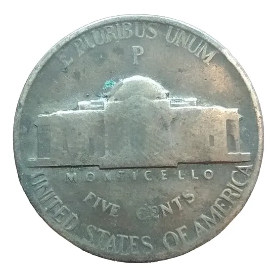 Antigua Moneda De Plata 5 Centavos Usa 1944 P Km# 192a