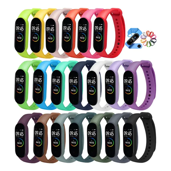 20 Pcs Moreka Para Xiaomi Mi Band 5 Y 6 Y 7 Silicone Strap Correas,set De 20 Correa De Reemplazo De Silicona(pulsera No Incluida)