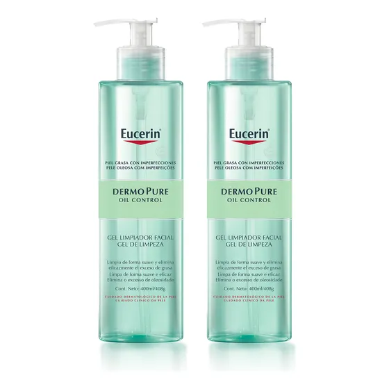 Gel Limpiador Facial Eucerin Dermopure Oil Control 400ml X2