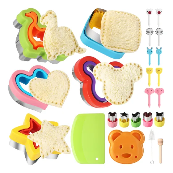 Juego De Cortador Y Sellador De Sándwiches, 24 Piezas, Corta