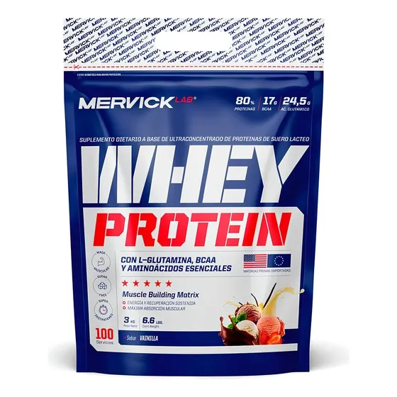 Mervick Whey Protein Vainilla Ice Cream X 3 Kg