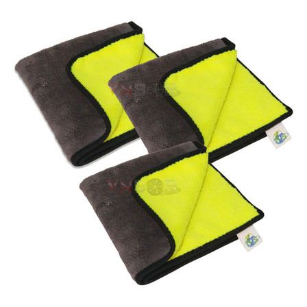 Kit 03 Toalhas Microfibra 40x40cm 600gsm Limpeza Aplicar Cera Dupla Face Macia Kit 03 Toalhas Microfibra 40x40cm 600gsm Limpeza Aplicar Cera Dupla Face Macia