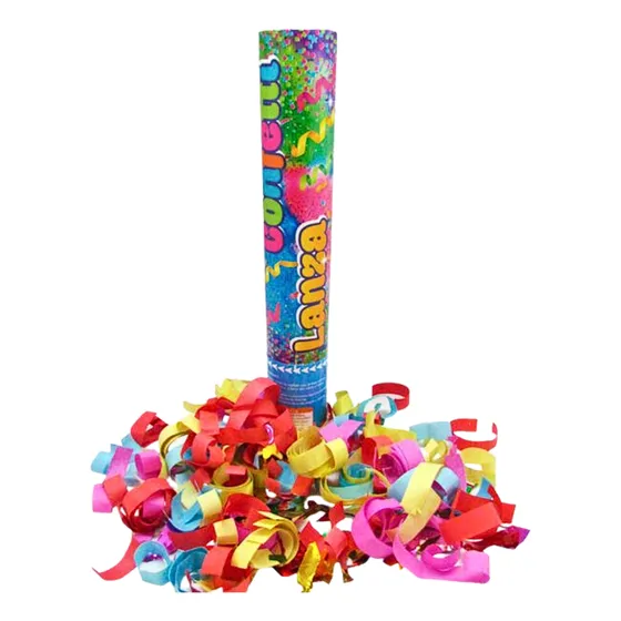 Cañón Lanza Confeti Multicolor 30cm Celebraciones Y Evento