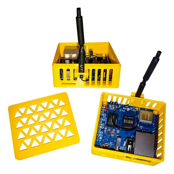 Case Para Orange Pi Zero 3 Com Suporte Antena Wifi