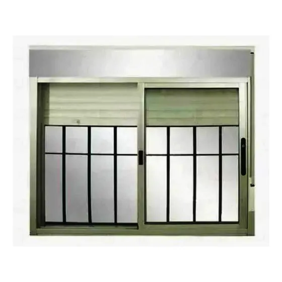 Ventana Con Cortina Importada Monoblock + Reja 16mm 150x120