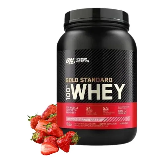 Whey Gold Standard Optimum Nutrition 907 g Sabor Morango