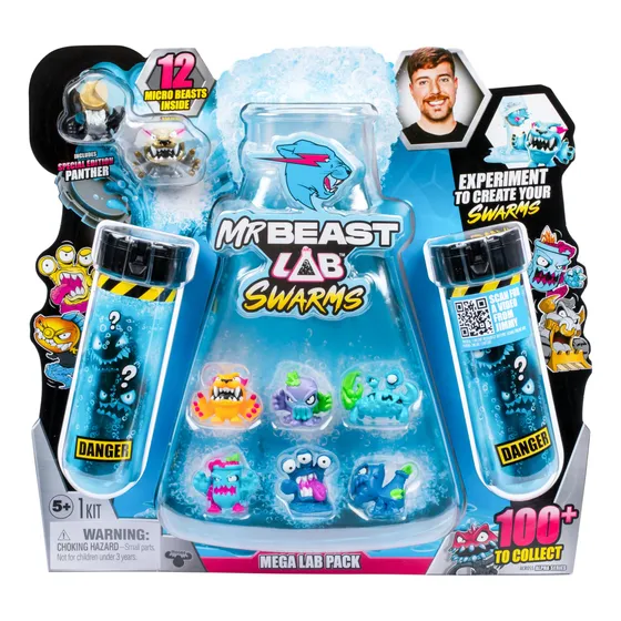 Toy Mrbeast Lab Swarms Mega Lab, Paquete De 12 Unidades Con