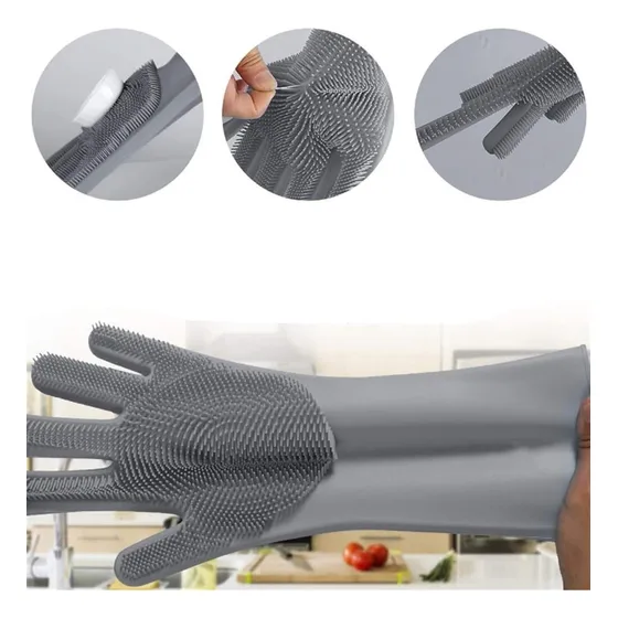 Guantes De Cocina / Limpieza De Silicon Multiuso Cod 697