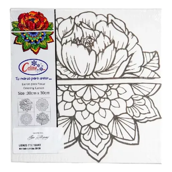 Bastidor Tela Mándala 30x40cm Flor Sh.pa.135