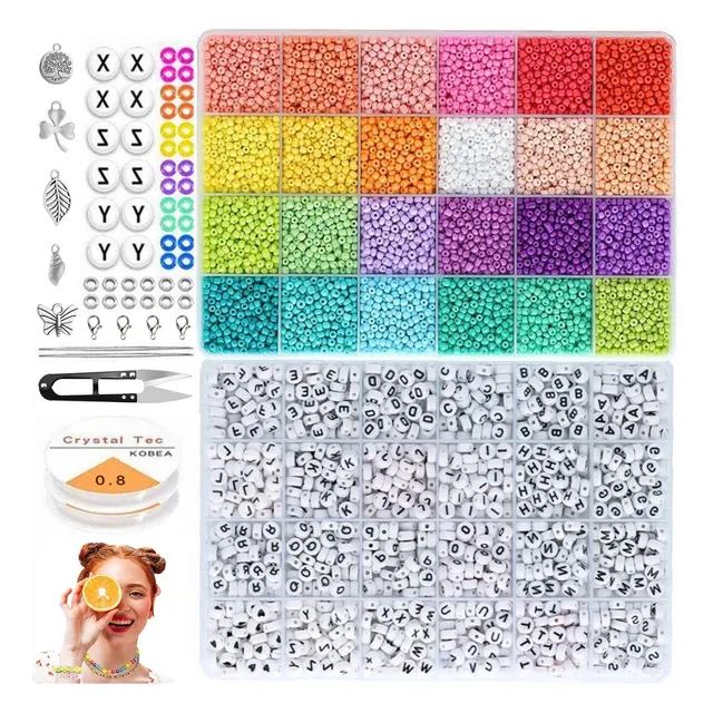 Conjunto De Cuentas De Pulsera De Collar De Bricolaje 13200u