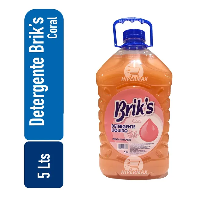 Detergente Liquido Brik's 5 Litros Jabón Liquido Lavar Ropa 