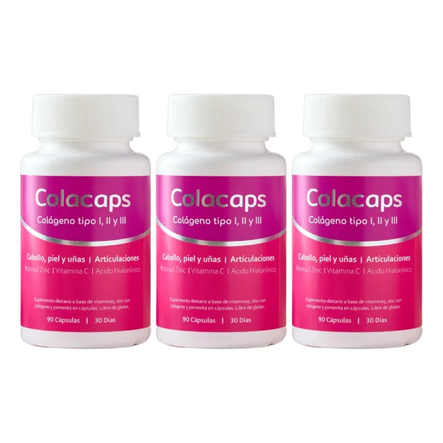 Colágeno En Cápsulas - Tipo 1, 2 Y 3 - Plan 3 Meses Colacaps
