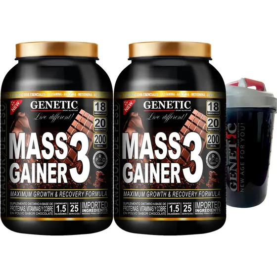 Rápido Ganador Masa Muscular Peso Mass Gainer Shaker Genetic