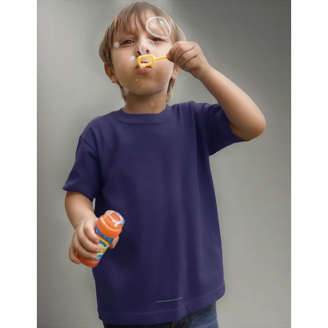 Camiseta Básica Unissex Infantil Em Algodão Confort Clássico