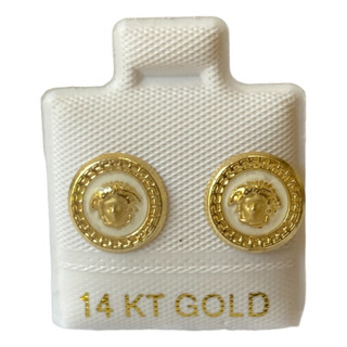 Aretes Medusa Oro 14 K, 2 Piezas. Aretes Medusa Oro 14 K, 2 Piezas.