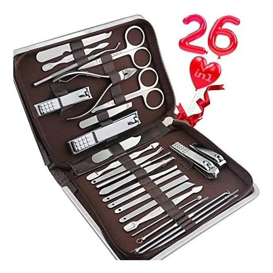 Cortaúñas, Herramientas De Manicura 26 En 1 Juego De Corta