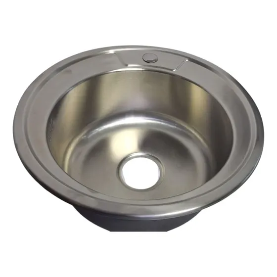 Fregadero Redondo De Sobreponer Acero Inoxidable 49cm