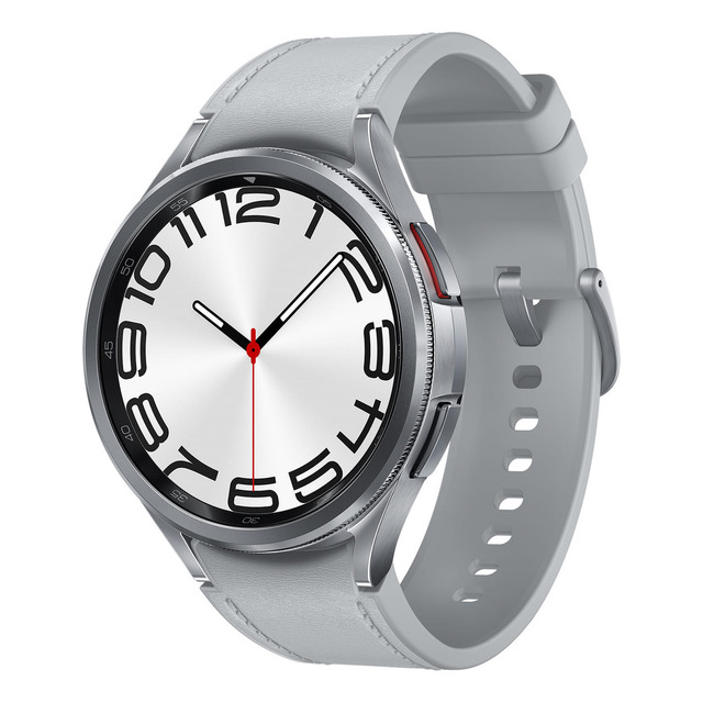 Smartwatch Galaxy Watch6 Classic Lte 47mm Prata Samsung Desenho Da Pulseira Liso Smartwatch Galaxy Watch6 Classic Lte 47mm Prata Samsung Desenho Da Pulseira Liso