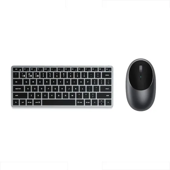 Kit Satechi Teclado X1 E Mouse M1 Sem Fio Cinza Espacial