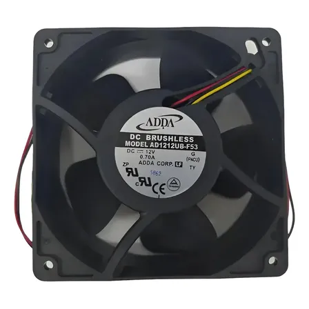 Cooler 120x120x38 - 12v Rolamento 0.70amp Adda Ad1212ubf53 Preto