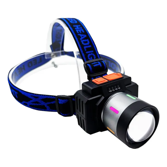 Minero Linterna Luz Led Potente Zoom Recargable Camping