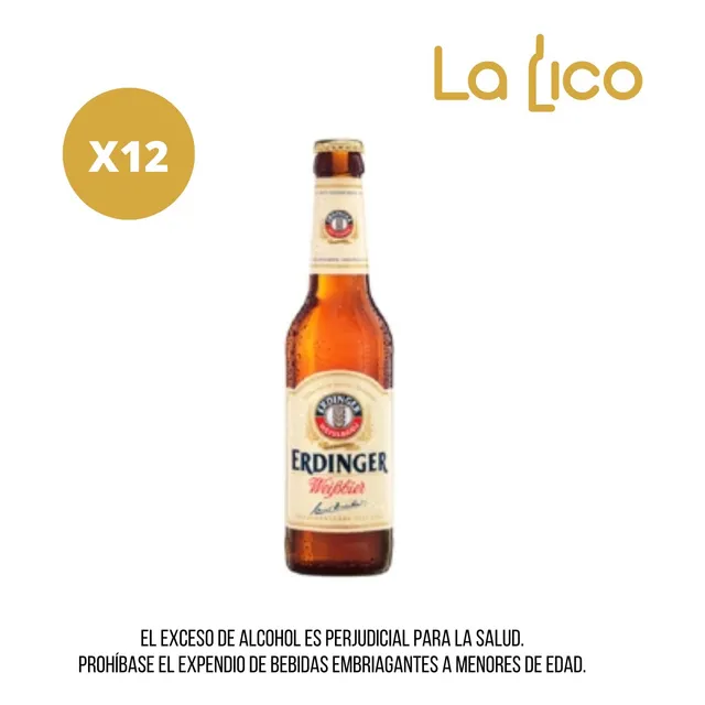 Erdinger Weissbier 330ml X12 - mL a $465