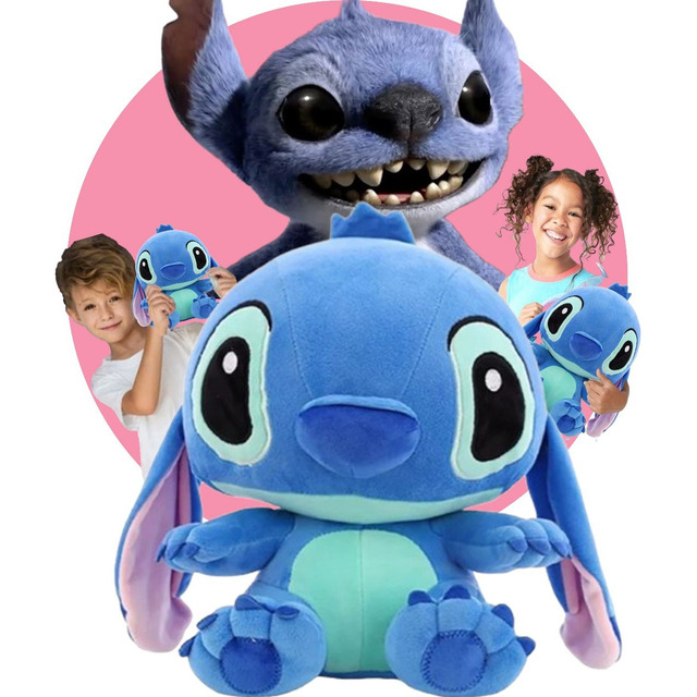 Pelucia Lilo Stitch 35 Cm Urso Presente Filme Antialergico Cor Azul Pelucia Lilo Stitch 35 Cm Urso Presente Filme Antialergico Cor Azul