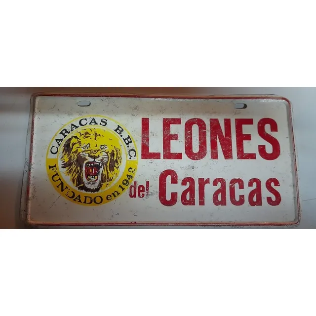 Placa De Leones Del Caracas