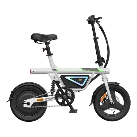 Bicicleta Elétrica Dobrável Eb1s 500w 120kg 35km/h 36v 12ah Branco 14