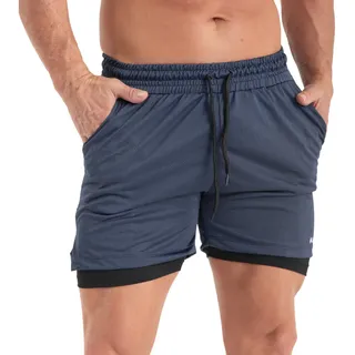 Kit 2 Bermuda 2 Em 1 Masculino Academia Shorts Masculino