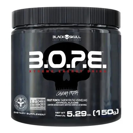 Pre Workout B.o.p.e. Xtreme Energy Drink 150g Black Skull Sabor Frutas Vermelhas